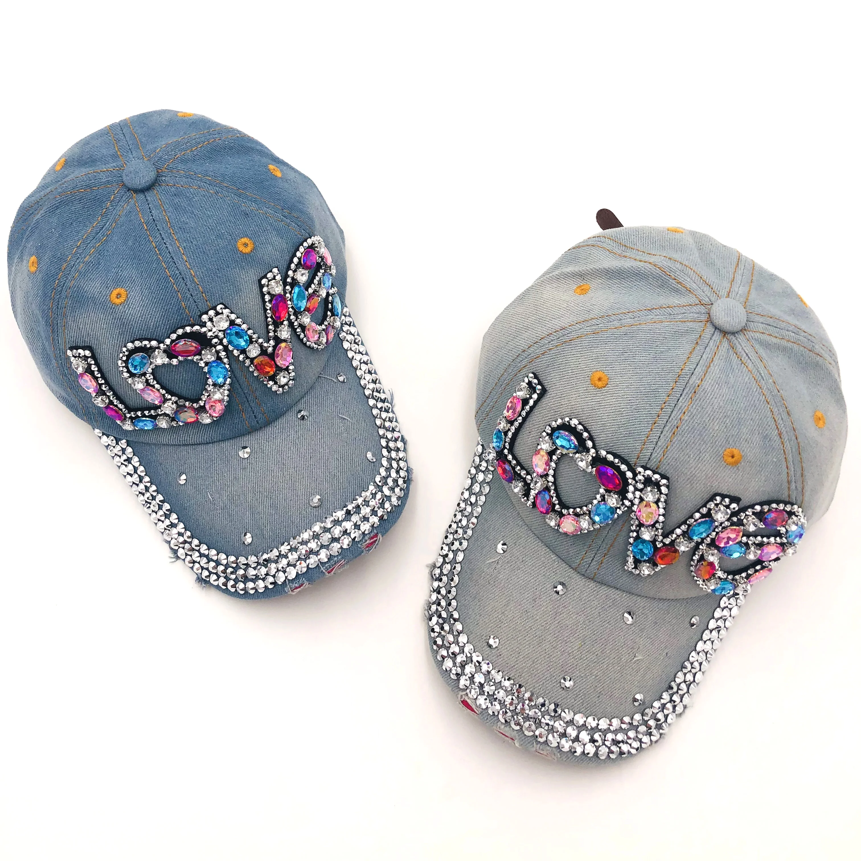 Factory wholesale rhinestone baseball caps new style summer trendy fashion bucket hat bright diamond rhinestone Unisex hat