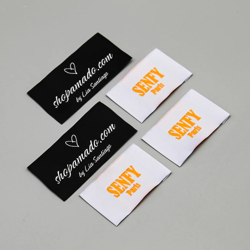 Custom Women Clothing Label Damask Logo Tag for Clothing Wholesale Garment Labels
