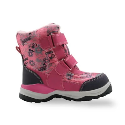 Amazon, оптовая продажа, модные детские милые теплые зимние сапоги, TPR подошва, нейлоновые Водонепроницаемые зимние сапоги