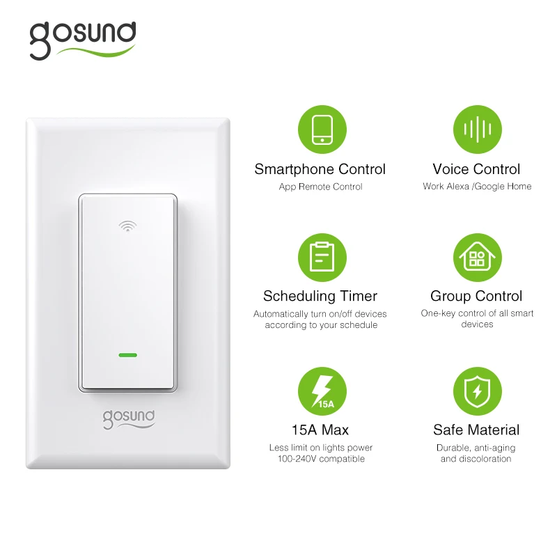 Tuya Smart Life App Remote Control wifi Electrical Switch smart switches Smart Light Switch work with alexa google home