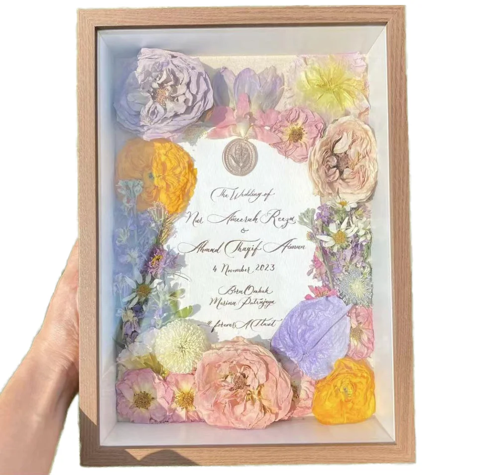 Wholesale Customized MDF 3D Wood Frame 3D Shadow Specimens Photo Box Elegant Wooden Photo Frame