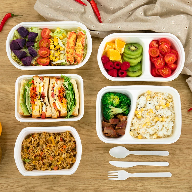 Lokyo для пищевых продуктов чтобы пойти еды одноразовые биоразлагаемые перерабатывающая мягкую бумагу контейнеры