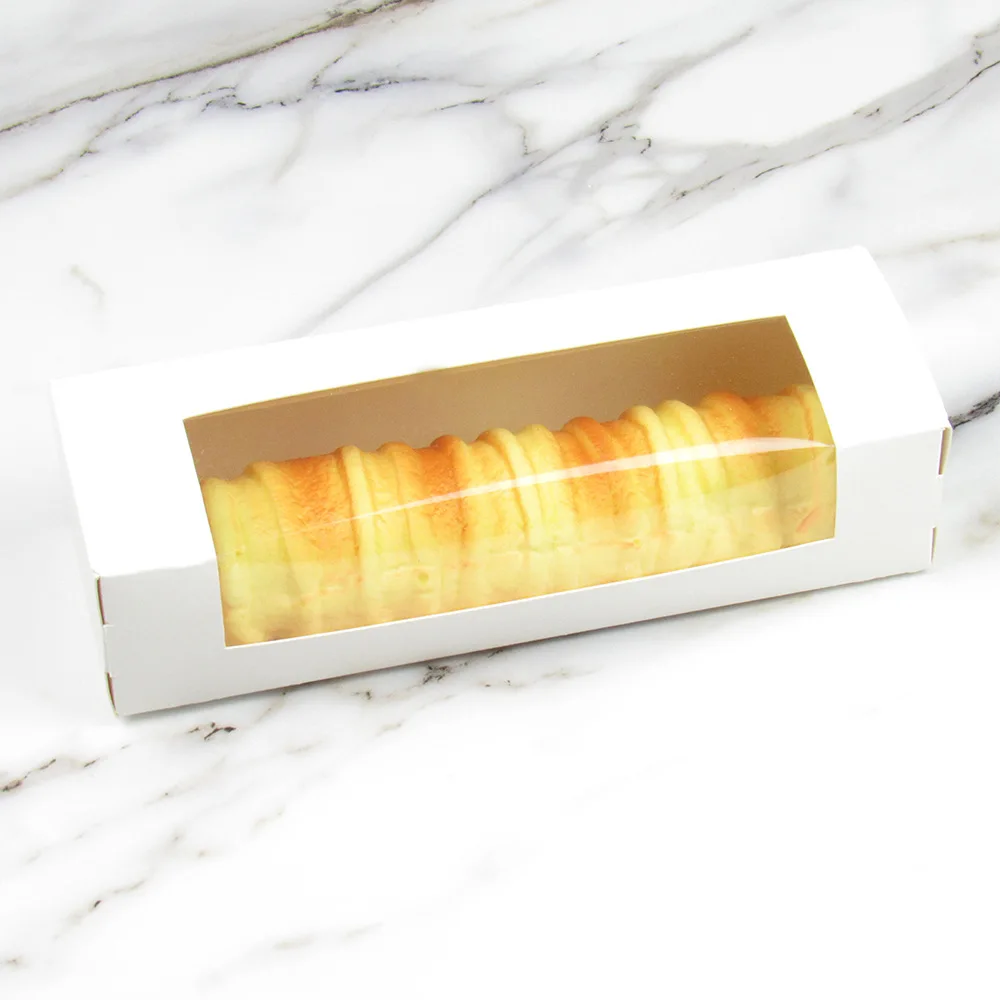 Custom Logo Food-Grade Kraft Paper Folding Takeaway Box PVC Window Macaroon Cake Packaging Foil Cookie Food Packaging