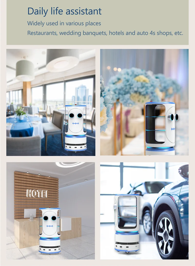 New Arrival Multi-functional Food Delivery Intelligent Service Robot For Hotel_7
