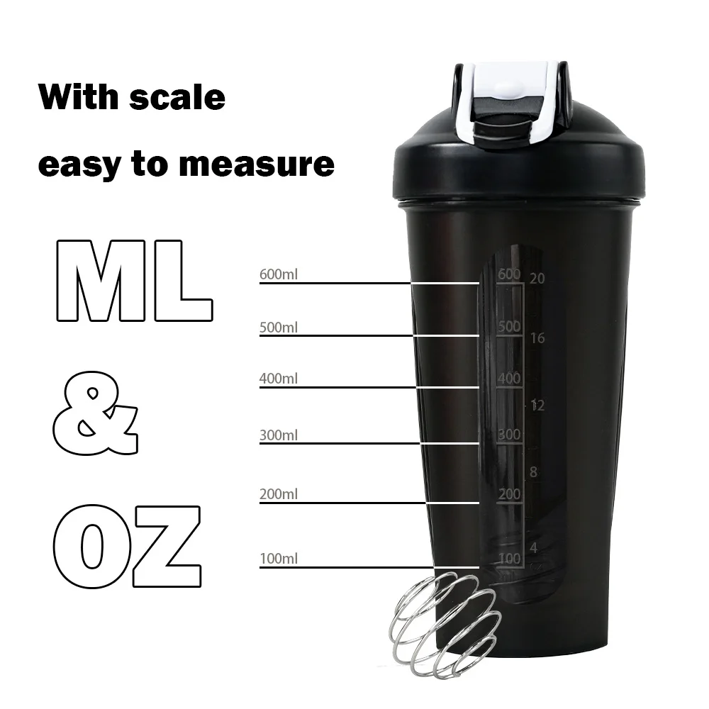 Custom hot sale 400ml 600ml Personalized cup bpa free plastic Fitness protein shaker blender gym shaker bottle