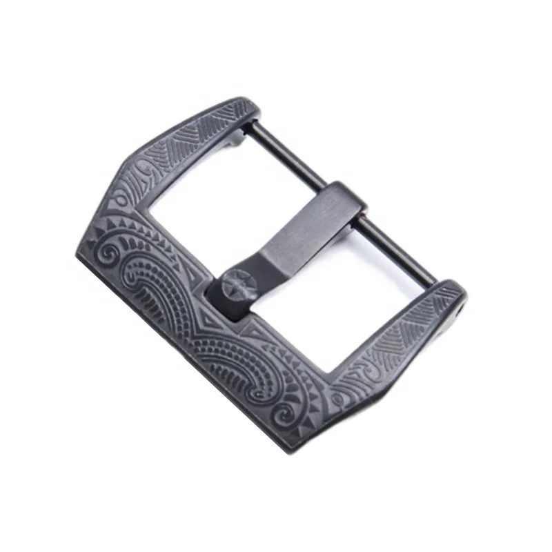 Luxury pvd matte black screw watch band clasp 18mm 20mm 22mm 24mm 26mm watch strap buckle for Panerai strap