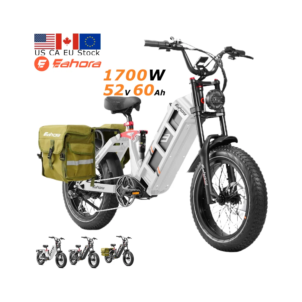 Eahora OEM EU US CA Stock Juliet, 2 1500 Вт, 52 В/60 А/ч, электровелосипед с толстыми шинами, гибридный электровелосипед для взрослых