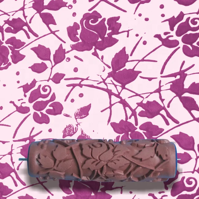 soft pattern roller GR16 TPR material 6 inches 3D wallpaper drywall furniture patterned texture paint roller