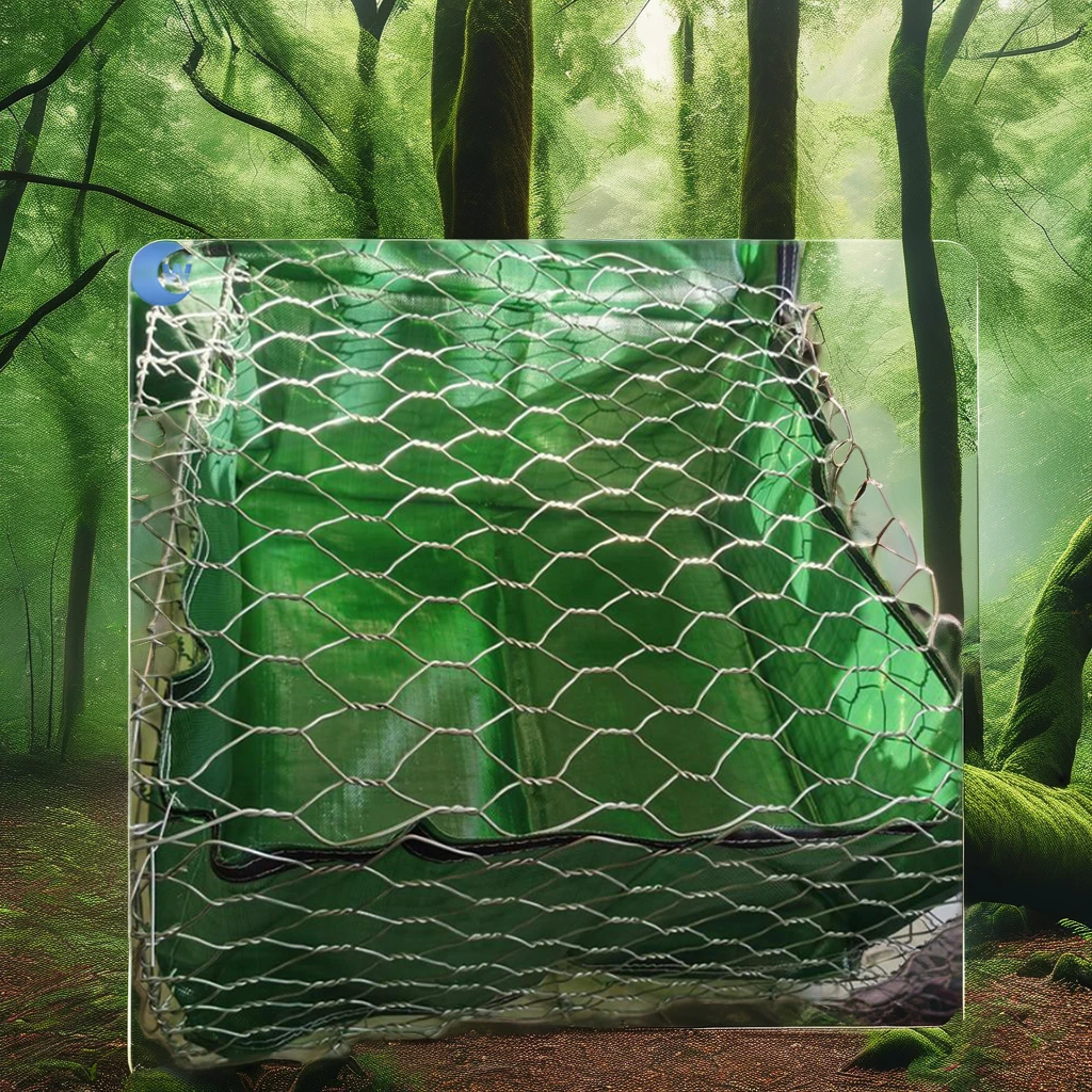 Nylon Polyester Gabion Mesh Net Bag Bent and Punched Wire Mesh for Stream Bank Erosion Control Rock Stone Cage Netting