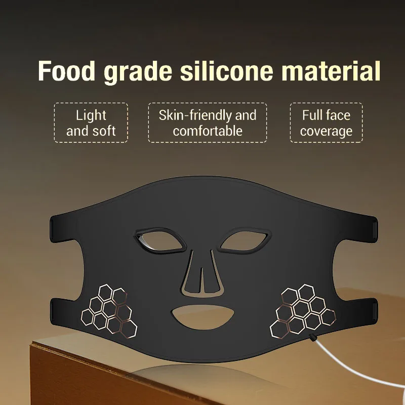 2024 OEM Led Mask Face Silicon Red Infrared Portable Rechargeable Wireless Silicone Led Mask