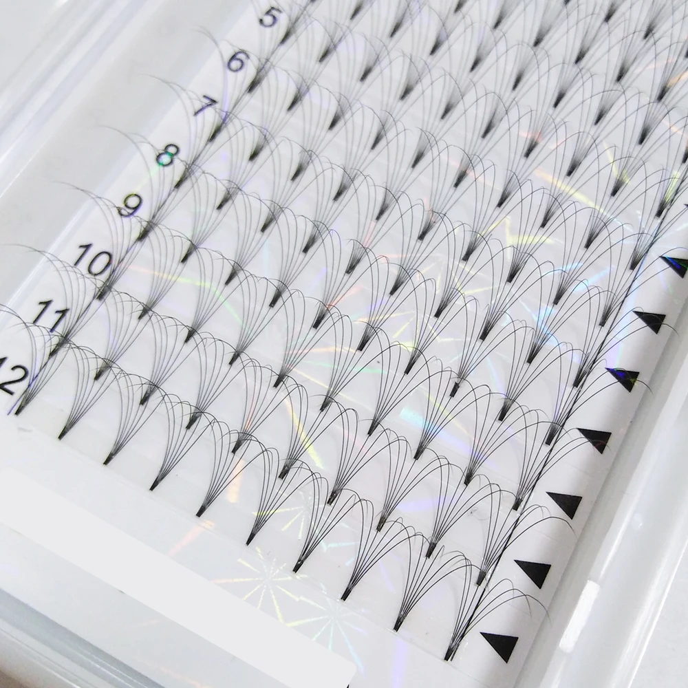 
Private label 0.07 0.10 Korea synthetic hair 2d 3d 4d 5d 6d 8d J B C CC D curl Premade volume fans 