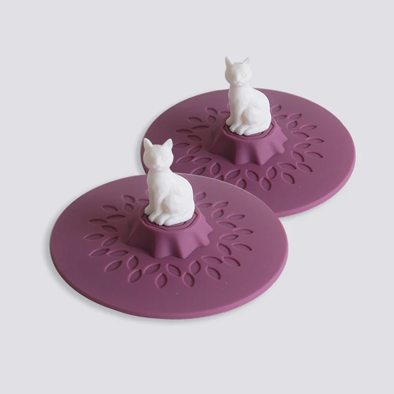 
Dust-Proof Beverages Glass Lid Reusable Coffee Cup Suction Airtight Seal Cover Silicone Coffee Cup Lid 