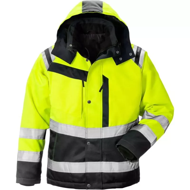Winter Waterproof Windproof Thick Clothing Coat Mechanical Men Hi Vis Custom Construction Workwear Reflective Safety Work Jacket