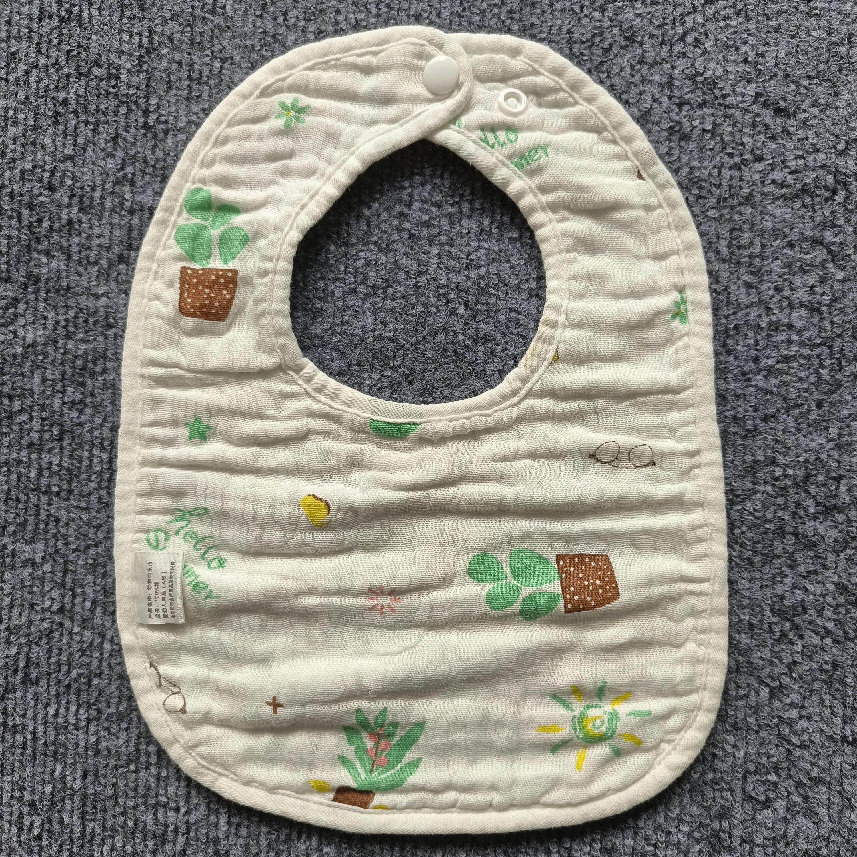 Cotton Super Absorbent Baby Muslin Bibs For Eating Drooling And Teething - Buy Baby Bibs,Muslin Bibs,Baby Bibs Cotton