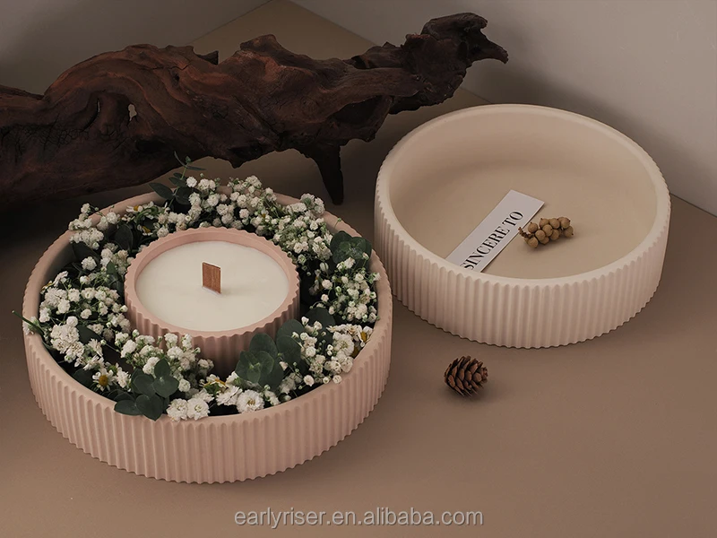 Early Riser Silicone Bowl Mold Round Container Resin Concrete Mold for Bowls Flowerpot Plant Cement Plaster Silicone Mold