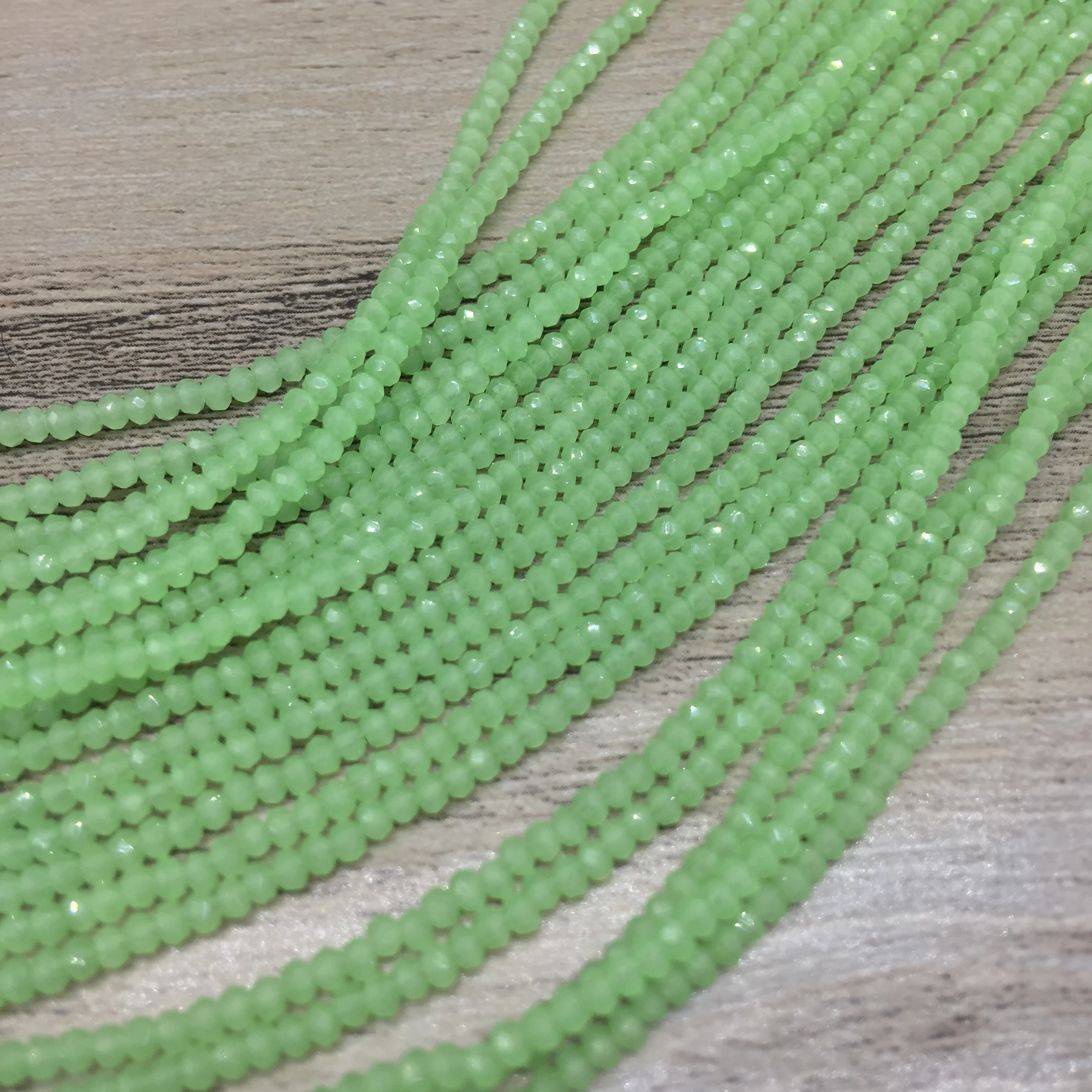 1mm &2mm tiny crystal rondelle  glass  faceted beads for jewelry making jewelry accessories