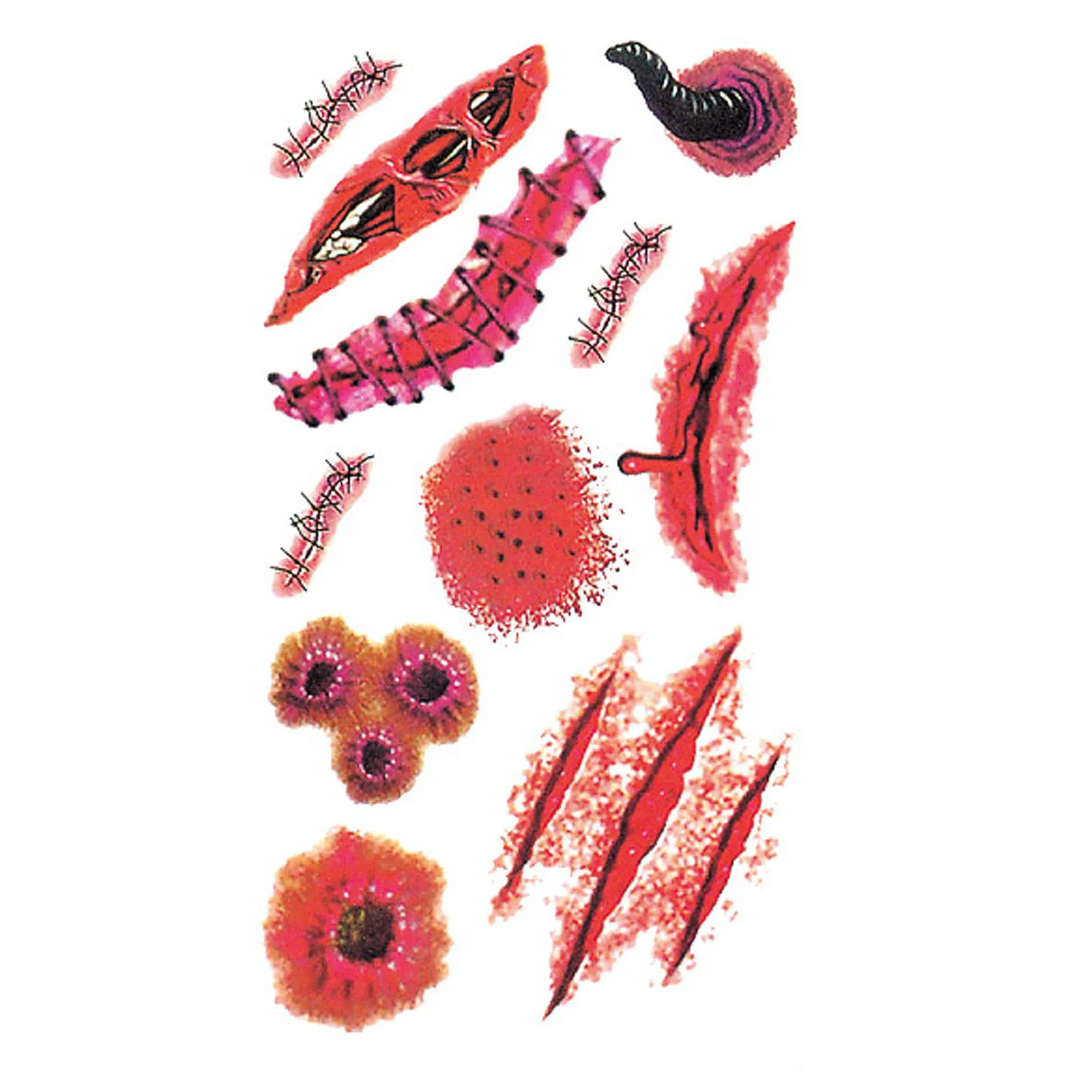 water proof bruises and cuts to use for halloween temporary tattoo face body scars tattoo