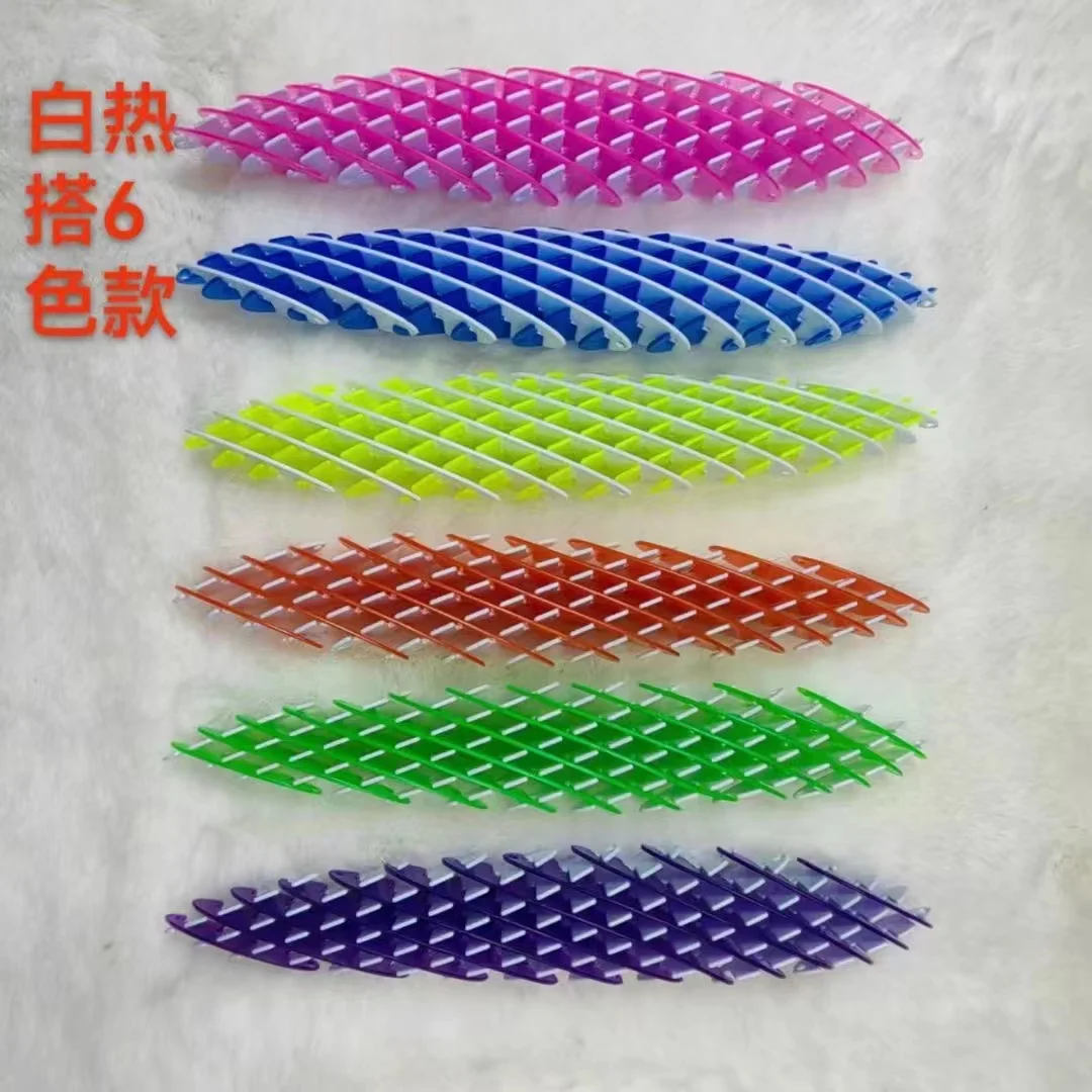 Rainbow  fidget Worm Toys Cool Pocket Toys Spring  Infinity Gadgets Kinetic Toy for Kids Adult Relieving Stress