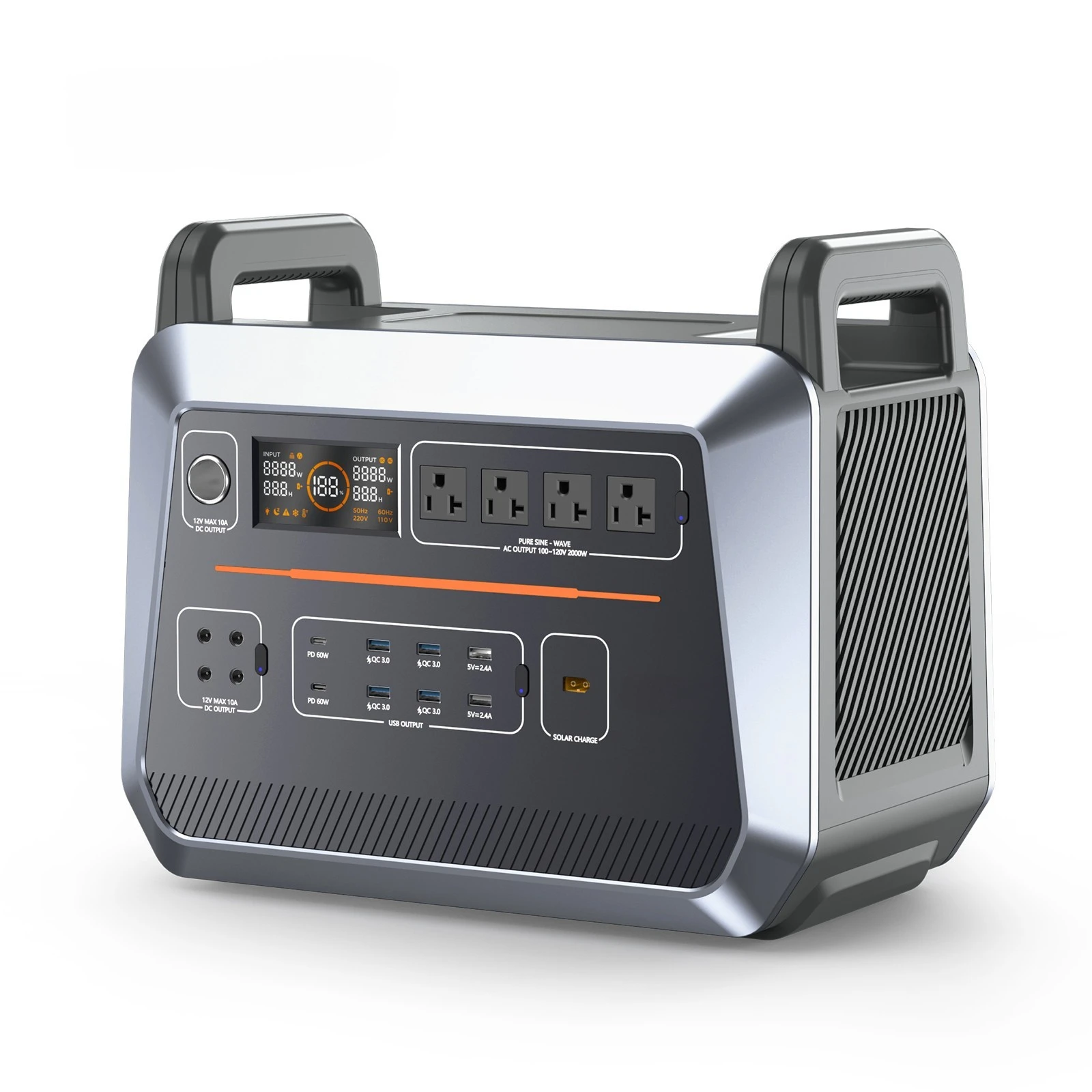 UPS 2000W AC/DC Solar System Panels110V/220V Generators lifepo4 Cell Bank 1000w 5000w Portable Power Station