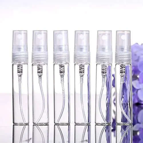 wholesale Empty 2ml 3ml 5ml 10ml fancy clear mini atomizer mist tester glass botol parfum perfume sample vials spray bottle