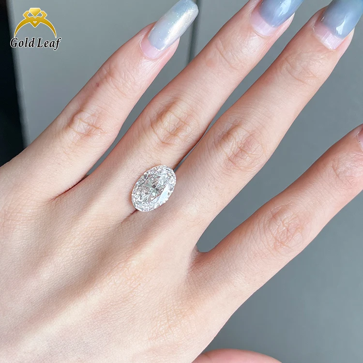 Сертифицированный Goldleaf IGI GIA 1CT 2CT 3CT 5CT D VVS VS Овальный Ограненный лабораторный бриллиант оптовая цена CVD HPHT Lab Выращенный алмаз