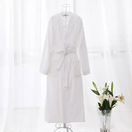 
Hot Selling Hotel Man Sleepwear Cotton Bathrobe Robes Fiber Bathrobes With Custom Logo 