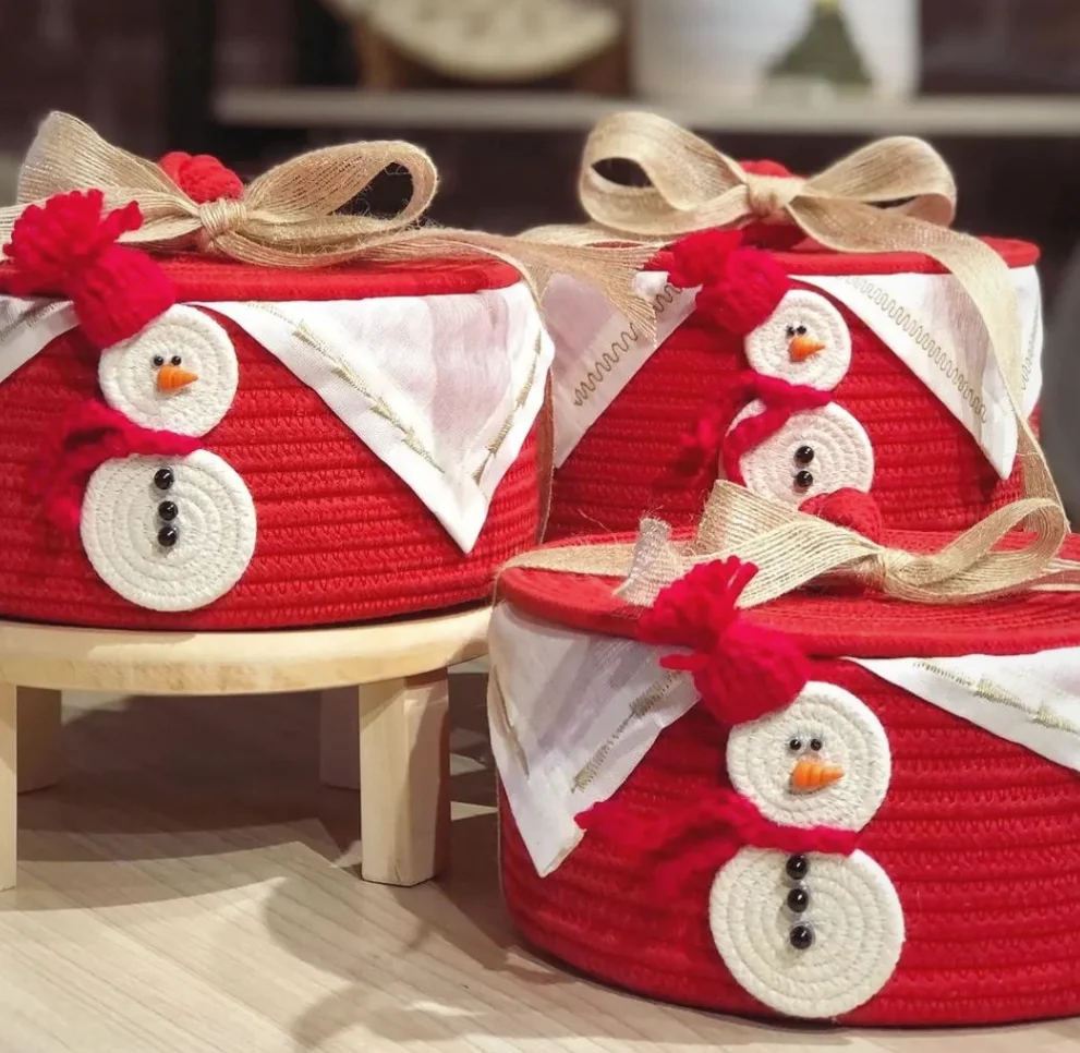 Christmas Storage Baskets Collapsible Storage Bins with Lids, Merry Christmas Storage  Baskets for Organizing