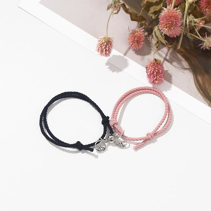 Shanmeng eachother пары привлекают пару небольших полос для мальчиков и подарки для подруг регулируемый браслет