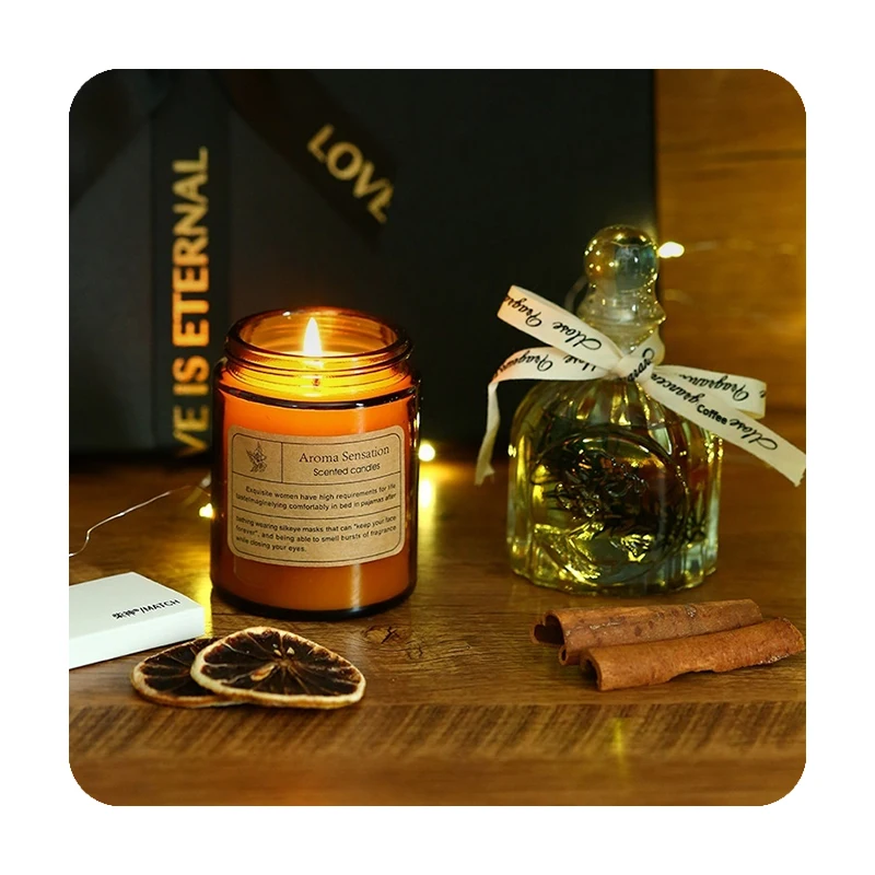 Large Amber Glass Jar Scented Soy Candle with Essential Oil Beeswax Pillar for Spa Use in Animal Shape for Holiday and Easter