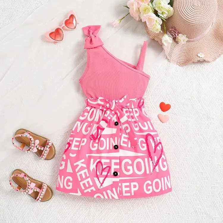 Children Clothing Boutique Summer Girls Clothing Set 8 to 9 Years Old