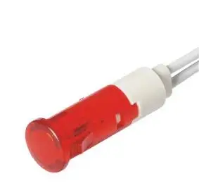 12 mm red color Crimped resistor PVC cable Neon indicator