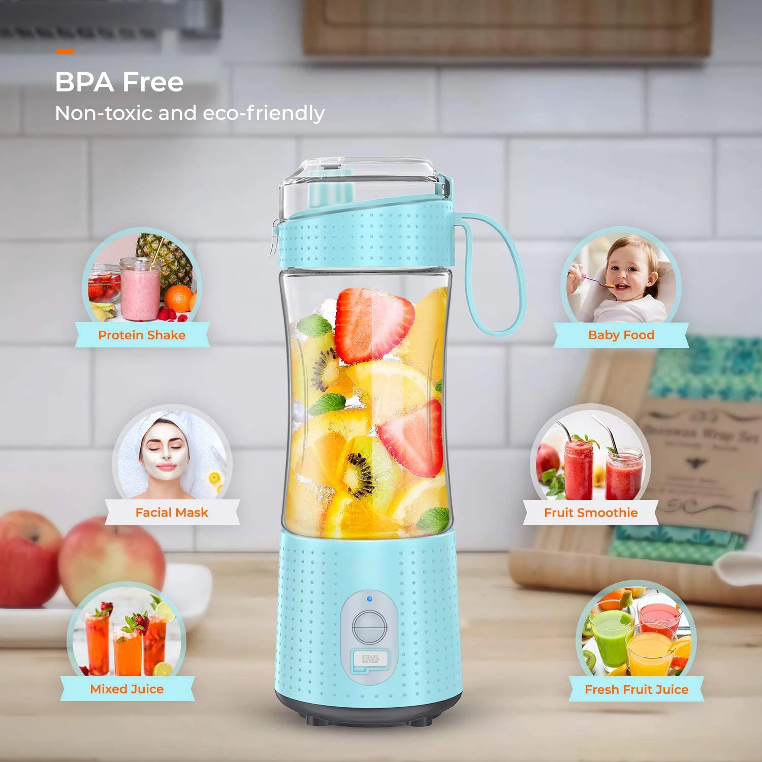Office and Home Baby Food Nutri Mixer USB Bottle Juice Electric Blender Portable Mixer Juicer
