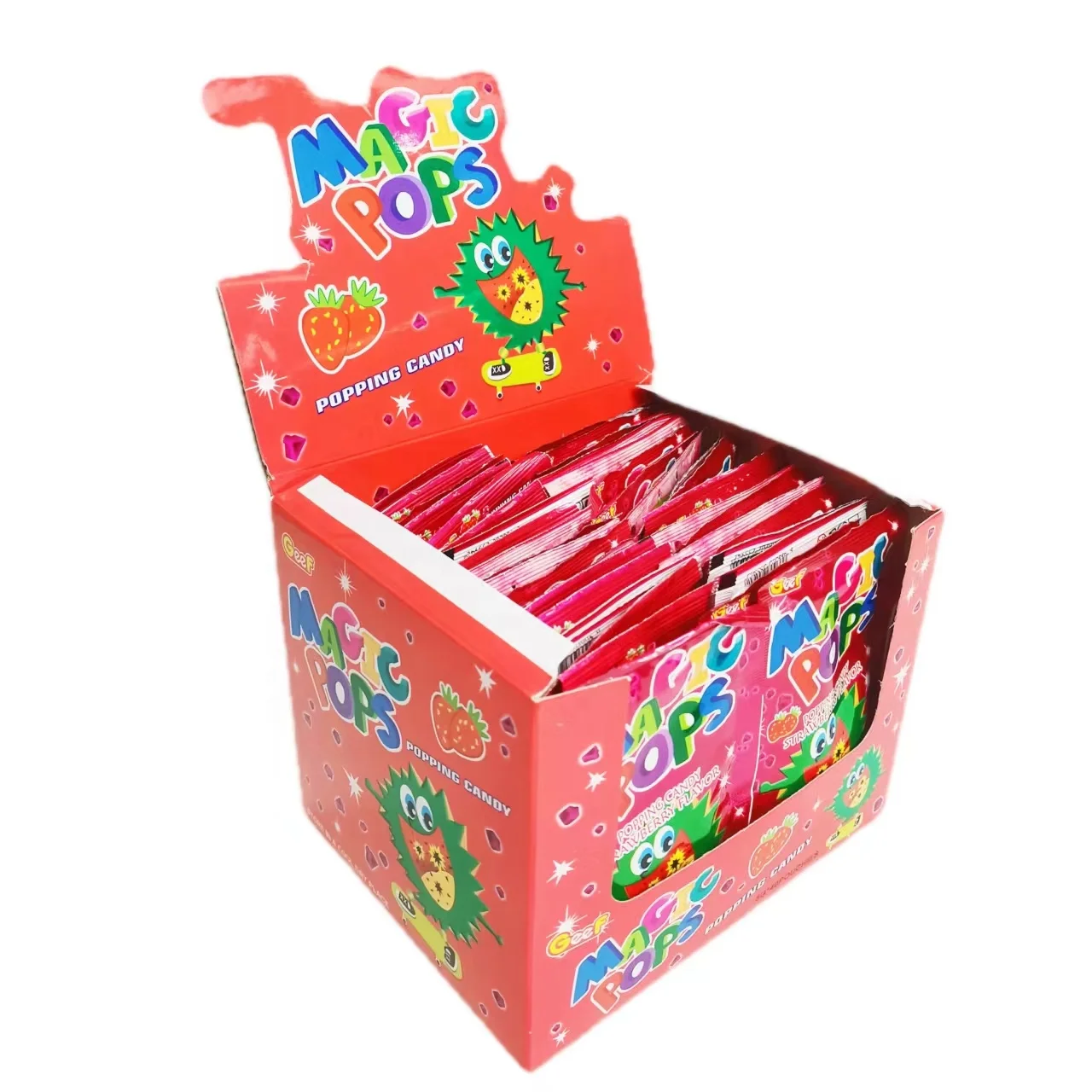 New Item Boxed Packaged Fruit Flavored Popping Candy Sweet in Box Jumping Candy