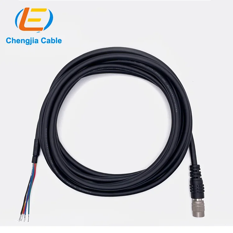 Hirose Hr10a-7P-6S 2Pin Communication Field 12Pin Female I/O Cctv Industrial Hd-Sdi Camera Cable