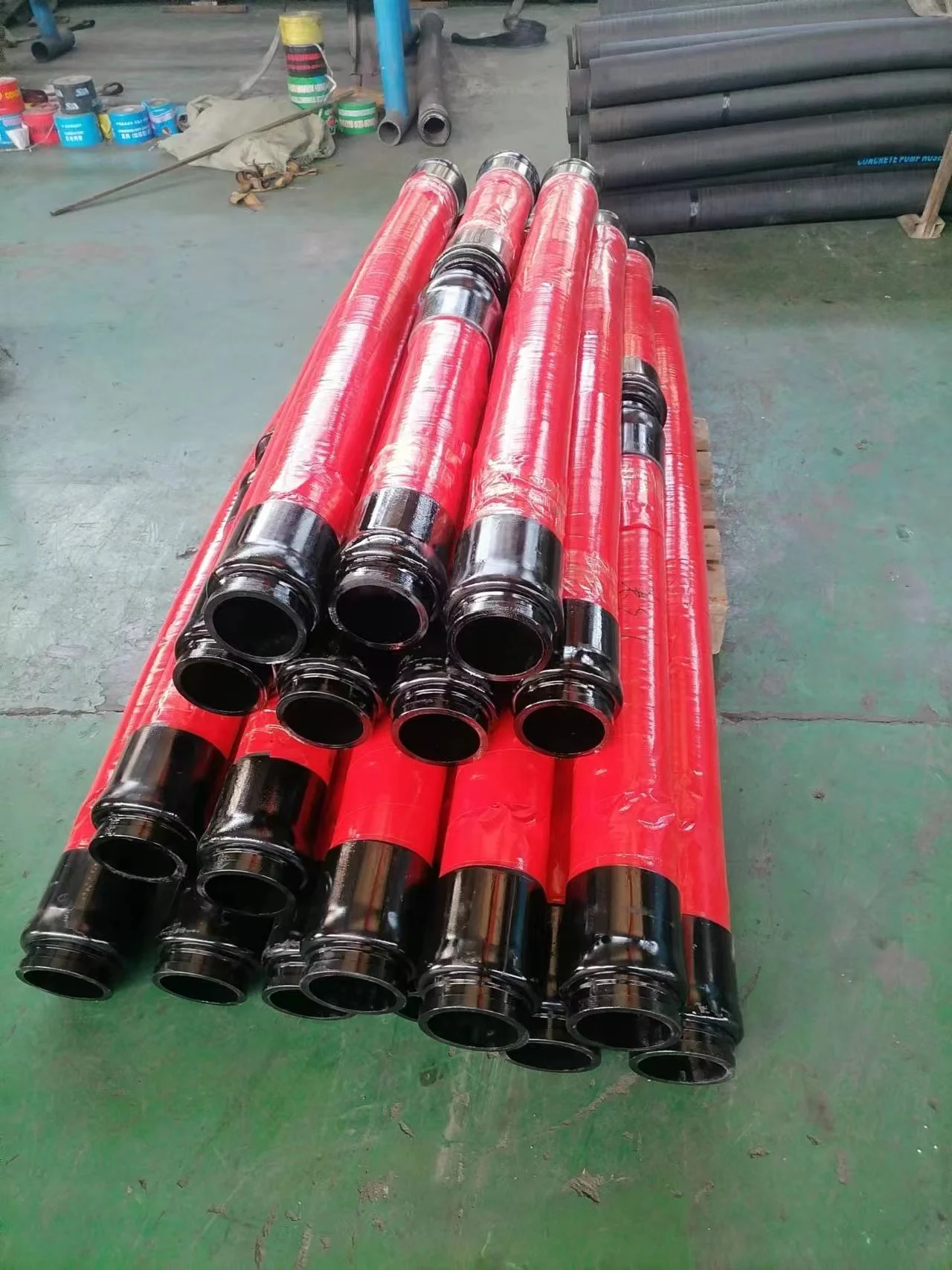 DN125 Pump Placing Disc CFG Rubber pipe Drilling machine Cement Fly-ash Grave 433497 Concrete Pump Rubber End Hose 233649005