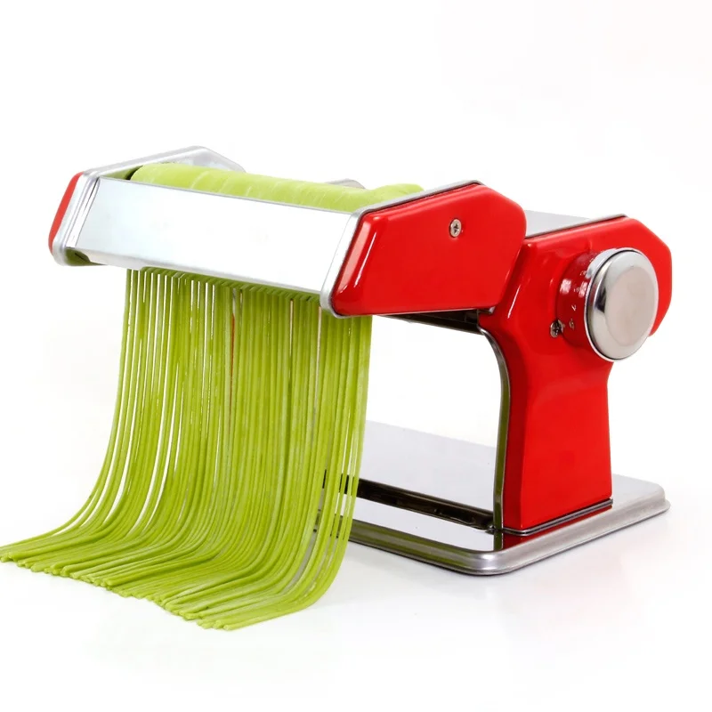 Stainless Steel Manual Noodle Dough Maker Pasta Roller with Cutter