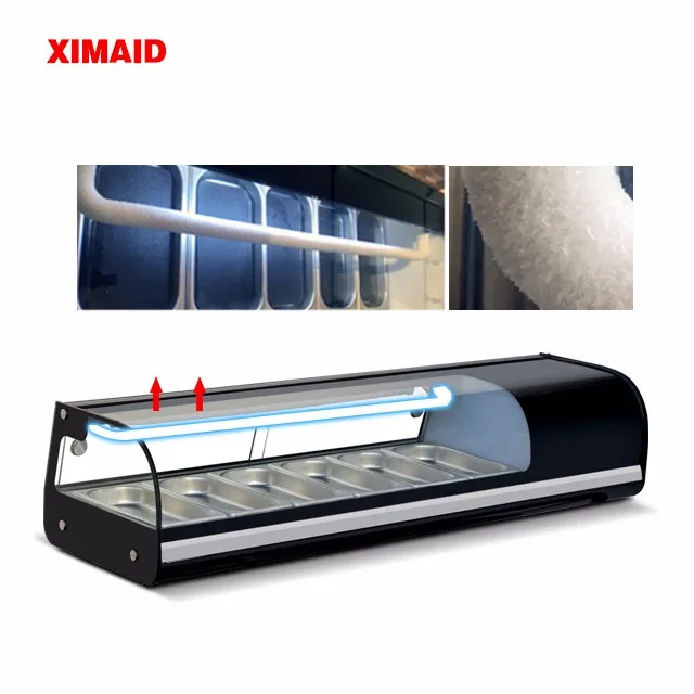 sushi cabinet salad fridge counter top display showcase