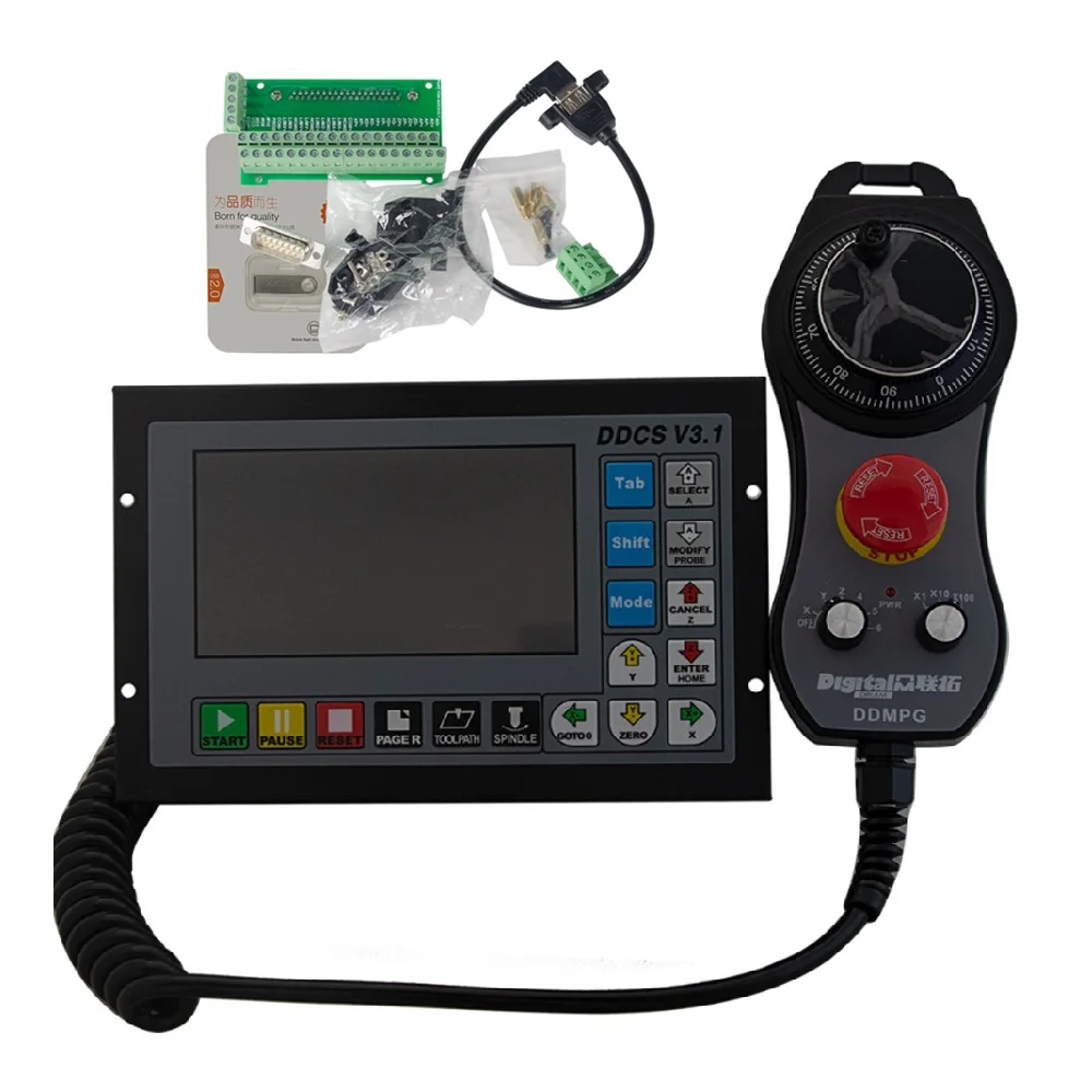 China Factory DDCS V3.1 3 Axis CNC Controller G Code CNC Offline Stand Alone Controller With MPG For Engraving Milling Machine