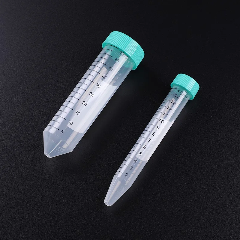 10Ml 50Ml Laboratory Disposable Plastic Conical Centrifuge Tubes With Clear White Graduation