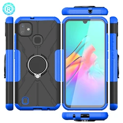 Magnetic TPU phone case Oem/Odm Bumper Rugged PC Cellphone Case For Infinix Smart HD 2021 With Ring Kickstand