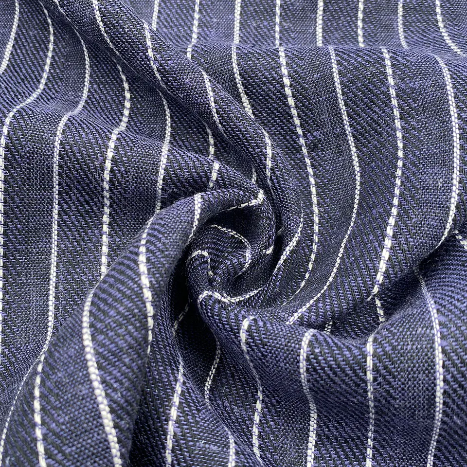 wholesale factory retail price woven dyeing fibre 55% linen 45% viscose blended fabric