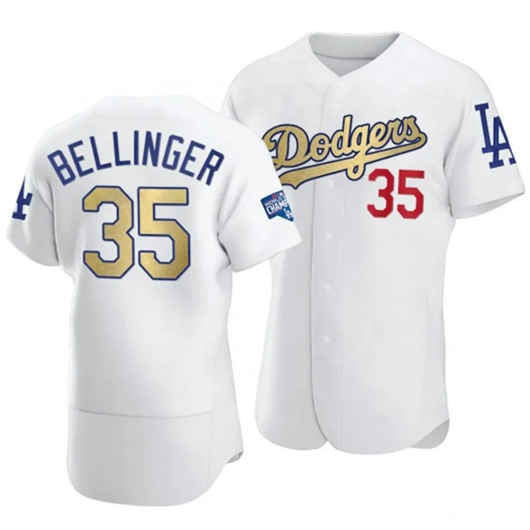 Оптовая продажа No MOQ 35 Cody Bellinger Los Angeles D odgers Youth Home Player Jersey белый темно-серый бейсбольный