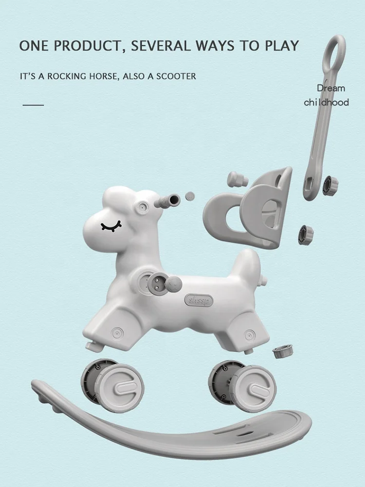 Низкая цена, пластиковая лошадка-качалка, игрушка, лошадь для верховой езды, игрушка для детей