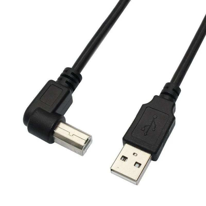 USB 2,0 «Папа-папа» USB B Мужской B BM с регулировкой вверх и вниз и правый и левый угол Портативный лазерный принтер 90-градусный кабель 150 см BM Угловой кабель