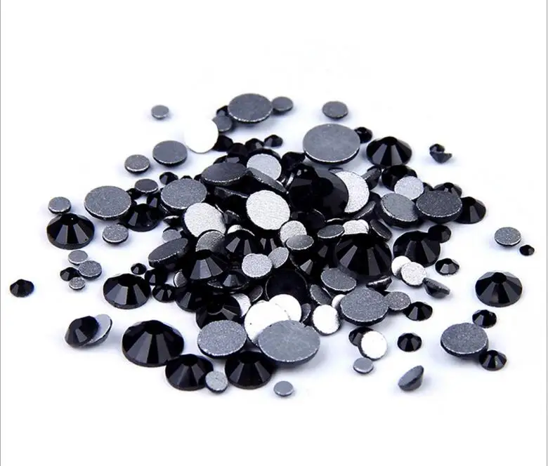 Crystal AB Glass Loose Beads  Non Hotfix Flat Back Rhinestones