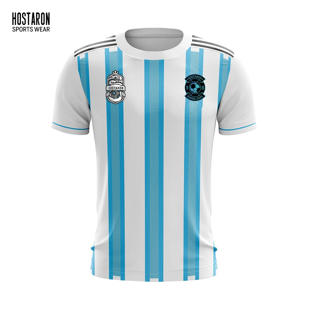 HOSTARON Cheap Blank Soccer Jersey Sublimation Football Jersey Black And White Custom Mens Soccer Clothes Retro Football Shirts