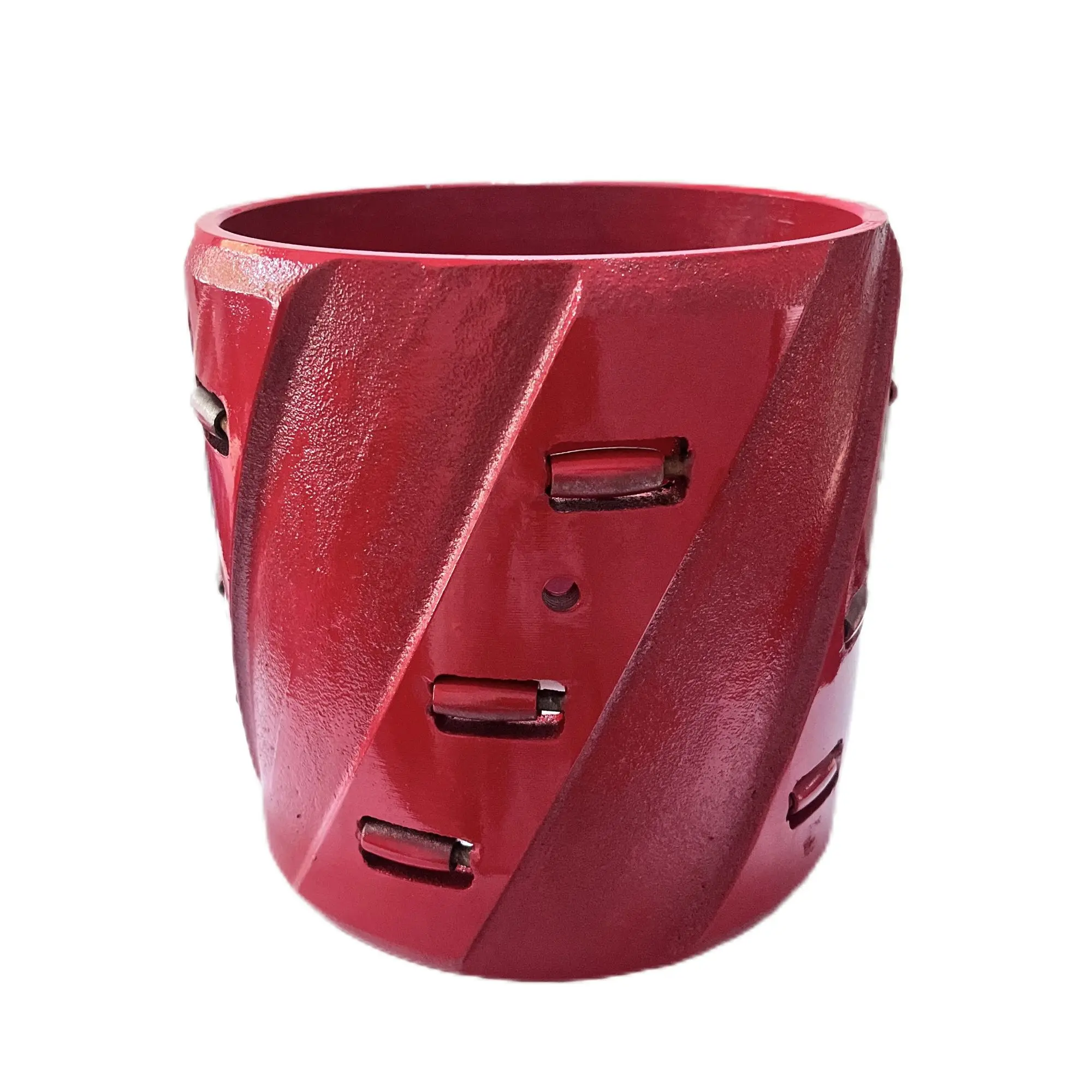 China Oilfield Drilling Spiral Vane Steel Solid Rigid Roller Centralizer