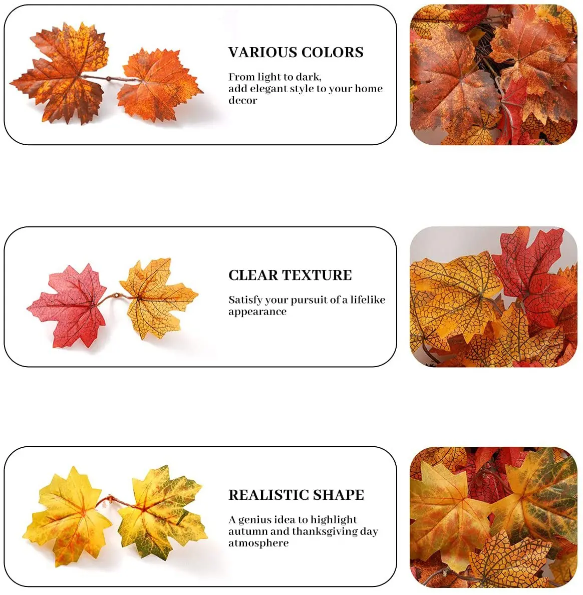 Autumn Wreath Christmas Decoration Thanksgiving Garland Window Restaurant Home Maple Leaf Decoration Wreath Door