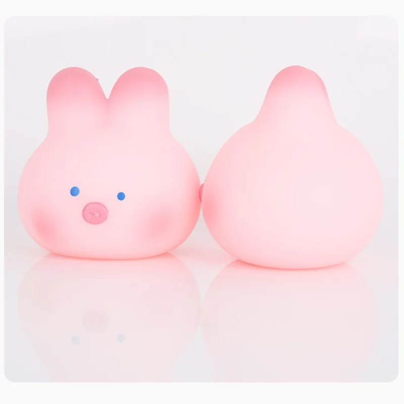 Stress Relief Squeeze TPR Soft Rabbit Pig Fidget Toys Decompression Vent Toy For Vending Machine Soft Rabbit Pig