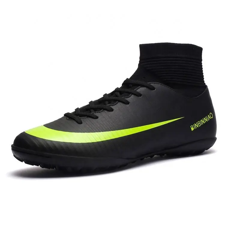 2021 Men Sports High Ankle Football Boots Shoe Outdoor/indoor Soccer Shoes Soccer Shoes Soccer Cleats Boys